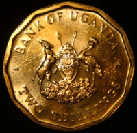 2 шиллинга 1987 год Уганда
