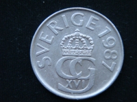 5 крон 1987 год Швеция