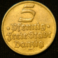 5 пфеннигов 1932 год Данциг