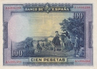100 песет 1928 год Испания
