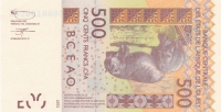 500 франков 2012 год МАЛИ
