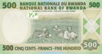 500 франков 2004 год Руанда