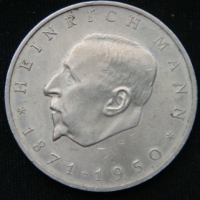 20 марок 1971 год ГДР Генрих Манн