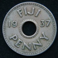 1 пенни 1937 год ФИДЖИ