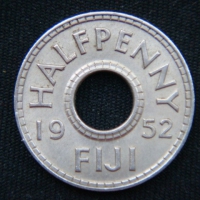 1\2 пенни 1952 год Фиджи