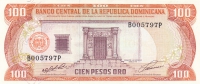 100 песо 1991 год Доминиканская республика