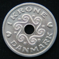 1 крона 1995 год Дания