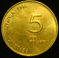 5 толаров 1995 год Словения Разгром фашизма