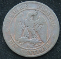 10 сантимов 1855 год Франция