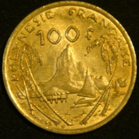 100 франков 2003 год Французская Полинезия