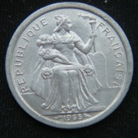 1 франк 1965 год Французская Полинезия
