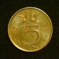 5 центов 1980 год Нидерланды