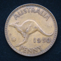 1 пенни 1950 год Австралия