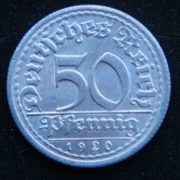 50 пфеннигов 1920 год G
