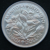 1 доллар 1970 год Канада 100 лет со дня присоединения Манитобы