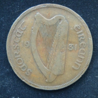 1 пенни 1931 год Ирландия