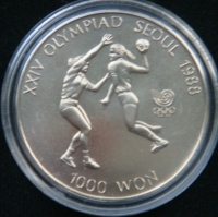 1000 вон 1987 год XXIV летние Олимпийские Игры, Сеул 1988 - Гандбол