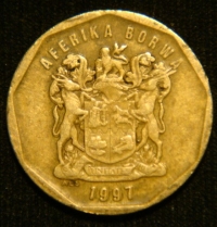 20 центов 1997 год ЮАР