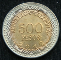 500 песо 2012 год Колумбия