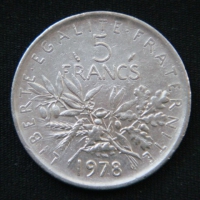 5 франков 1978 год