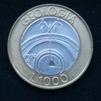 1000 лир 1998 год Сан-Марино Геология
