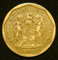 20 центов 1992 год ЮАР