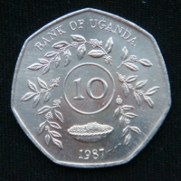 10 шиллингов 1987 год Уганда