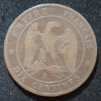 10 сантимов 1857 год А Франция