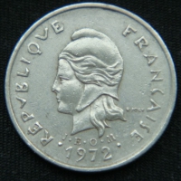 10 франков 1972 год Французская Полинезия