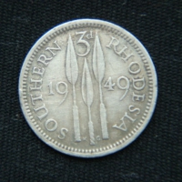 3 пенса 1949 год Южная Родезия
