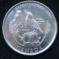 25 центов 2005 год Канада  100 лет провинции Саскачеван