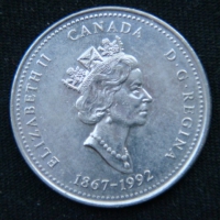 25 центов 1992 год Канада   Саскачеван