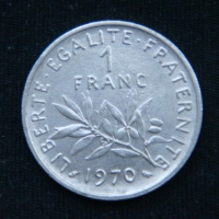 1 франк 1970 года