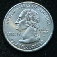 25 центов 2000 год D Квотер штата Массачусетс