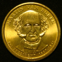 1 доллар 2008 год Президент США - Мартин Ван Бюрен (1837-1841)