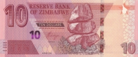 10 долларов 2020 года Зимбабве