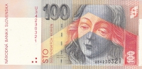 100 крон 2001 год Словакия