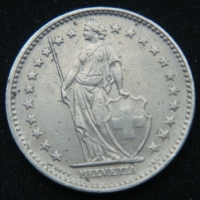 2 франка 1968 год Швейцария