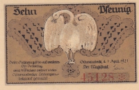 Нотгельд 10 геллеров 1921 год  Австрия