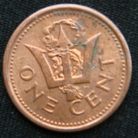 1 цент 2007 год Барбадос