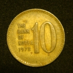10 вон 1972 год Южная Корея