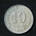 10 сентаво 1956 год Аргентина