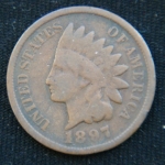 1 цент 1897 год США Indian Head Cent