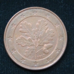 5 евроцентов 2002 год J Германия