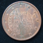 5 евроцентов 2008 год Испания