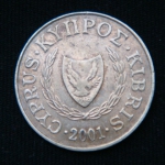 5 центов 2001 год Кипр