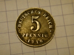 5 пфеннигов 1916 год Германия
