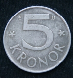5 крон 1982 год Швеция