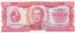 100 песо 1967 год Уругвай