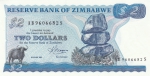 2 доллара 1983 год Зимбабве
